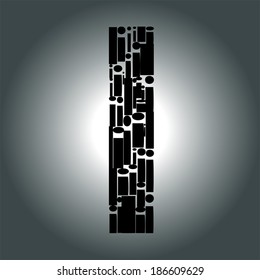 letter I. Vector illustration