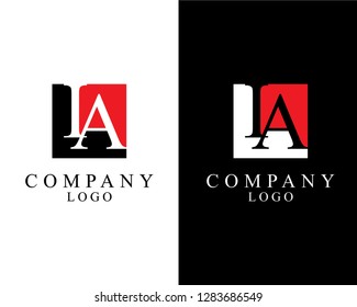 letter ia, ai square shape logo vector for company identity.