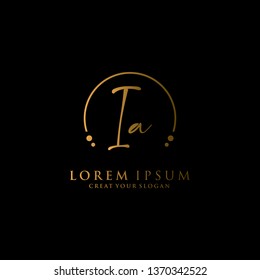 Letter Ia Logo. Initial Letter Design Vector Luxury Colors