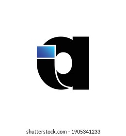 Letter IA simple logo design vector