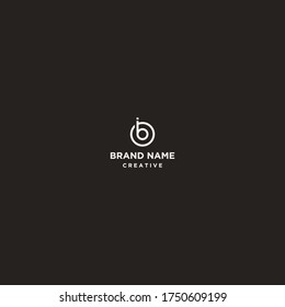 Letra IB Diseño de plantilla de logotipo abstracto en ilustración vectorial 