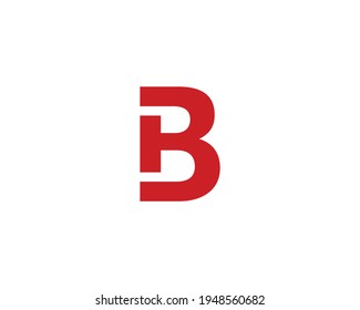 plantilla vectorial de diseño de logotipo de letras ib y bi