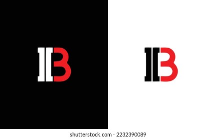 Letter IB Initials Logo Design Vector