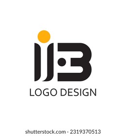 letter ib for logo company design template
