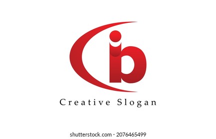 Logo-Slogan-Symboldesign-Vorlagenelemente von Letter iB