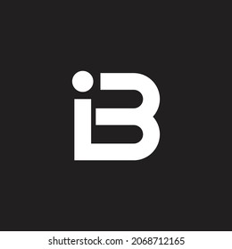 Buchstabe ib, einfache geometrische Motion Logo, Vektorgrafik