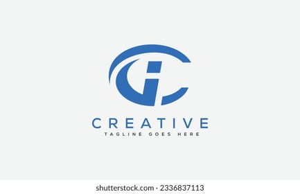 Letter IC logo design template vector illustration.