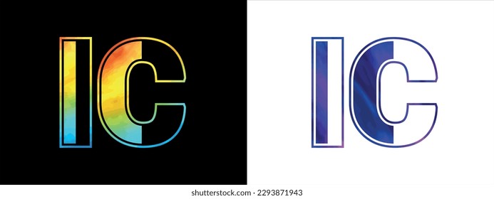 Buchstabe IC Logo Design Vektorvorlage. Kreatives, modernes luxuriöses Logo für Corporate Business Identity