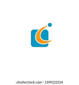 letter i,c logo vector icon