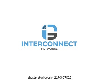 Diseño del logotipo de la carta ICN. Ilustración vectorial del logotipo IC, IN..eps