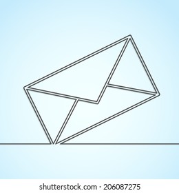 Letter icon abstract line background template. Vector illustration