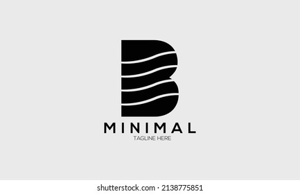 vector de logotipo de icono de letra B