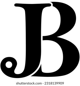 fondo del icono de letra JB, BJ, J,B Plantilla de diseño del logotipo de letra inicial simple conjunto de alfabetos creativos modernos. Estilo de fuente futuro. Tipografía en mayúsculas y minúsculas. Resumen del tipo de letra mínimo moderno.