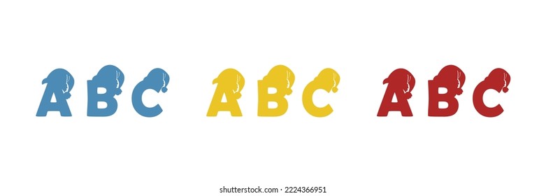 icono de letra, concepto de Navidad, ilustración vectorial