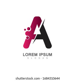Letter A Icon With Creative design Modern. Vector Illustration