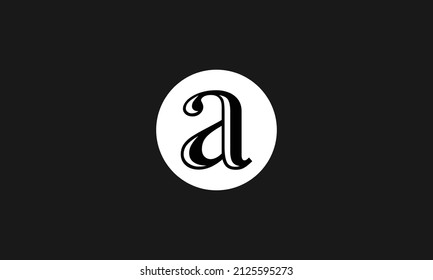 Letter A icon design with circle outside. Creative modern letters icon, Premium vector illustration.