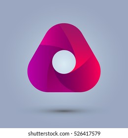 Letter A icon design and elegant typographic concept icon. gradient purple and red color