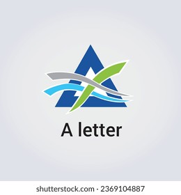 A Letter Icon Design Single Isolated Logo Design Brand Corporate Identity Various Colors Editable Template Vector Monogram Emblem Illustration Branding on Light Gradient Background