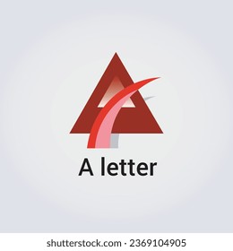 A Letter Icon Design Single Isolated Logo Design Brand Corporate Identity Various Colors Editable Template Vector Monogram Emblem Illustration Branding on Light Gradient Background