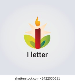 I Letter Icon Design Single Isolated Logo Design Brand Corporate Identity Various Colors Editable Template Vector Monogram Emblem Illustration Branding on Light Gradient Background