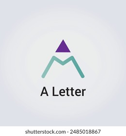 A Letter Icon Design Single Isolated Logo Design Brand Corporate Identity Various Colors Editable Template Vector Monogram Emblem Illustration Branding on Light Gradient Background