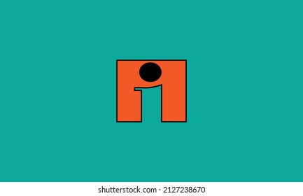 Letter I icon design with square outline. Creative modern letters icon, Premium vector illustration.
