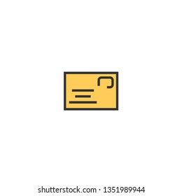 Letter icon design. Stationery icon vector illustration