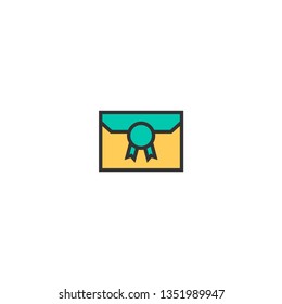 Letter icon design. Stationery icon vector illustration
