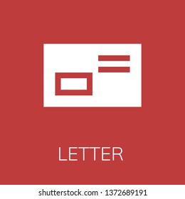  Letter icon. Editable  Letter icon for web or mobile.