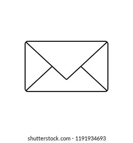 Letter icon, email sign. Vector illustration. Flat design. Message icon, email, letter sign, on white background. Vector illustration.