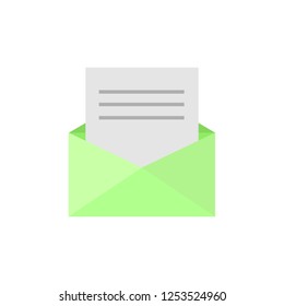 Letter icon flat