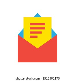 letter icon in flat style isolated. Vector Symbol illustration.