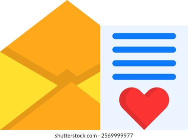 Letter Icon Flat Vector Illustration