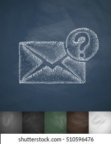letter icon. Hand drawn vector illustration