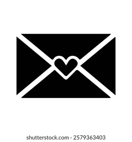 Letter Icon. Letter Illustration With Love Symbols. Love Letters And Love Envelopes. Love Message Box.