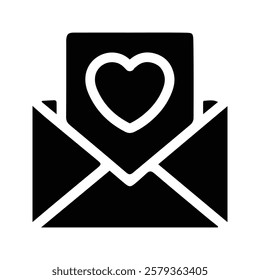 Letter Icon. Letter Illustration With Love Symbols. Love Letters And Love Envelopes. Love Message Box.