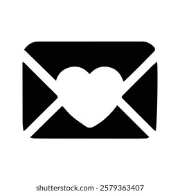 Letter Icon. Letter Illustration With Love Symbols. Love Letters And Love Envelopes. Love Message Box.