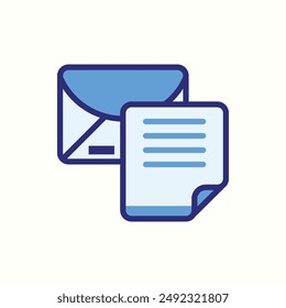 letter icon, isolated blue icon theme back to school