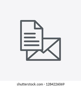 Letter icon isolated on background. Envelope symbol modern, simple, vector, icon for website design, mobile app, ui. Vector Illustration
