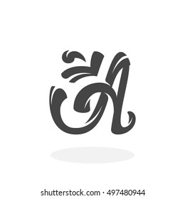 Letter A icon isolated on white background. Letter A vector logo. Flat design style. Modern vector pictogram for web graphics - stock vector