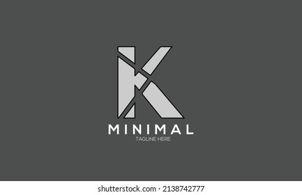 icono de letra K vector