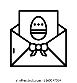 Letter Icon. Line Art Style Design Isolated On White Background