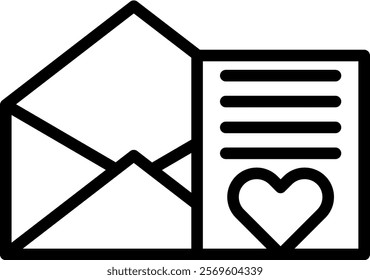 Letter Icon Line Vector Illustration