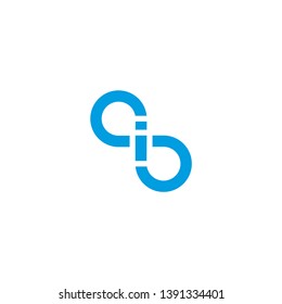 letter I icon logo design concept