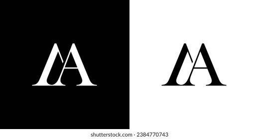 letter A A icon logo design concept