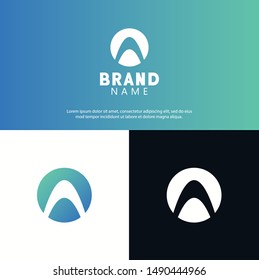 letter A icon logo, design element, and packaging design template in trendy