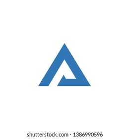 Letter A icon logo design template triangle