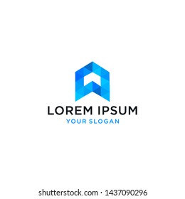 Letter A icon logo designs