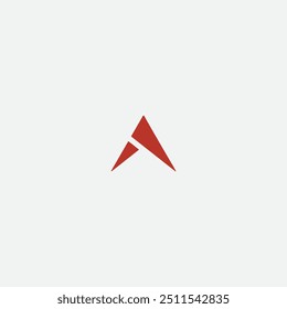Letra A ícone logotipo plano vetor design