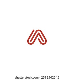 Letter A icon logo flat vector design